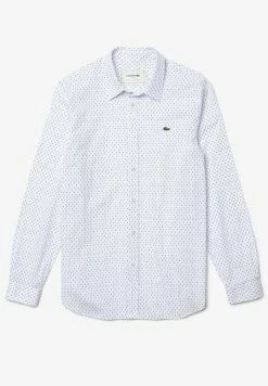 Lacoste Chemise - Blanc Bleu Marine -Lacoste Soldes Magasin 4547c881c79041dfb6de9d48cdef417b
