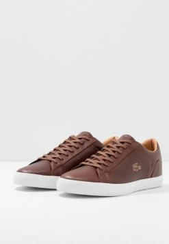 Lacoste LEROND - Baskets Basses - Brown/white -Lacoste Soldes Magasin 4627d5d1d5784ff8ab6b9bc4fa1fe5b4