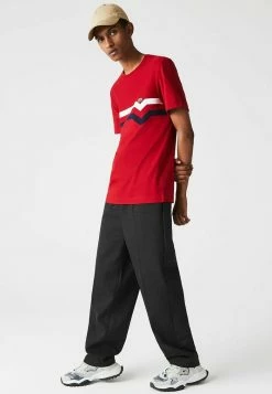 Lacoste T-shirt Imprimé - Rouge / Blanc / Bleu Marine