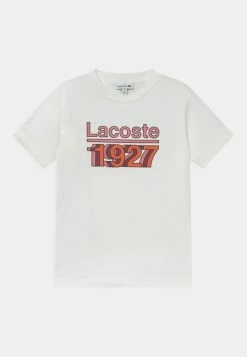 Lacoste TEE TURTLE NECK 1927 - T-shirt Imprimé - Farine/multi-coloured