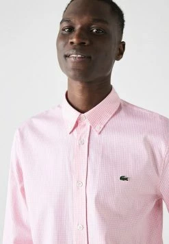 Lacoste Chemise - Blanc/rose Pale -Lacoste Soldes Magasin 47d0b0a3f11f48cc8829a027e363b104