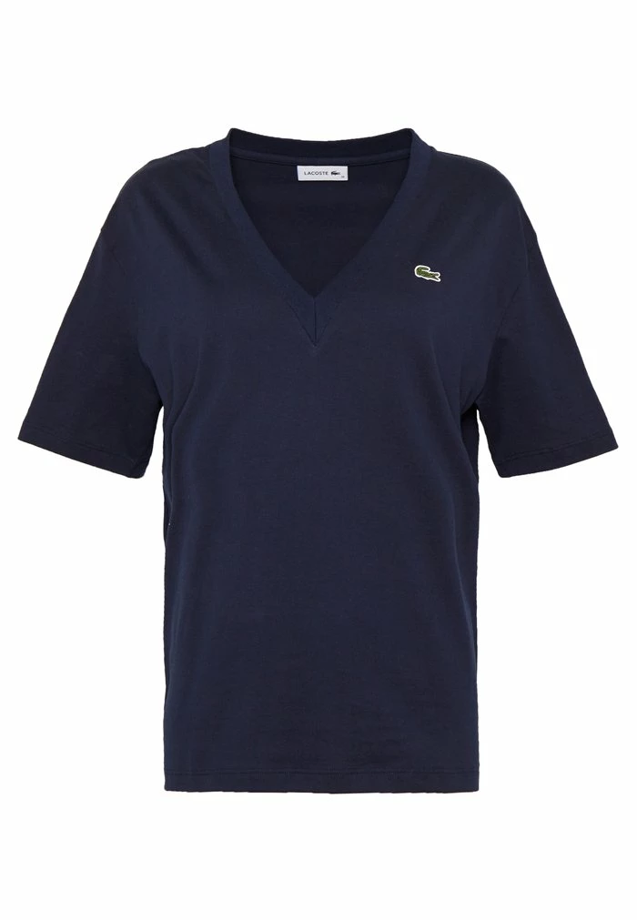Lacoste T-shirt Basique - Navy Blue 4 Lacoste T-shirt Basique - Navy Blue – Image 4