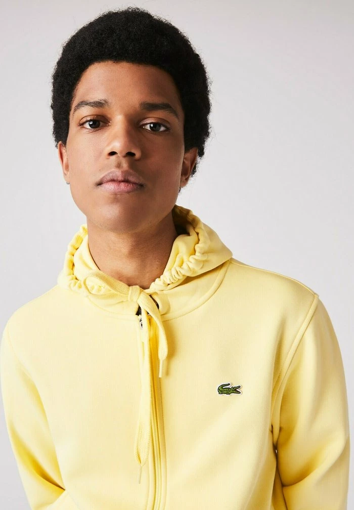 Lacoste PLUS - Sweat à Capuche Zippé - Jaune 3 Lacoste PLUS - Sweat à Capuche Zippé - Jaune – Image 3