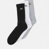 Lacoste 3 PACK - Chaussettes - Silver Chine/white/black
