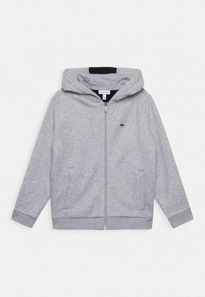 Lacoste Sweat à Capuche Zippé - Mottled Light Grey 1 Lacoste Sweat à Capuche Zippé - Mottled Light Grey