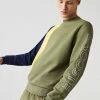 Lacoste Sweatshirt - Khaki Grün / Gelb / Blau