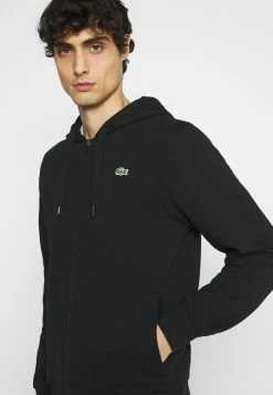 Lacoste PLUS - Sweat à Capuche Zippé - Black -Lacoste Soldes Magasin 561cf336329a4b7194fc2ee7d5ea0f75
