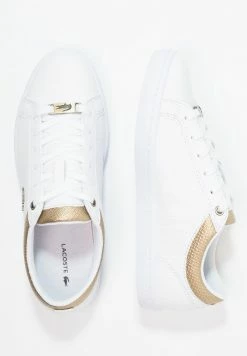 Lacoste STRAIGHTSET CAW - Baskets Basses - White/gold -Lacoste Soldes Magasin 565d2ce778c14c95b8c55ce983f9da47