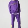 Lacoste Pantalon De Survêtement - Violet / Jaune / Vert