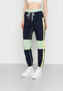 Lacoste Pantalon De Survêtement - Navy Blue/cosmic Limeira Wormwood