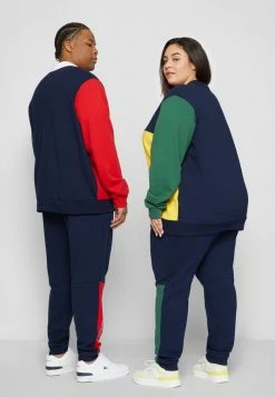 Lacoste PLUS UNISEX - Sweatshirt - Navy Blue/red/green/broom -Lacoste Soldes Magasin 5b3146bde92d468e90e02f71bfe73d78