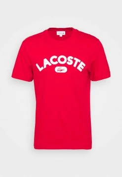Lacoste T-shirt Imprimé - Rouge -Lacoste Soldes Magasin 5c2dd59beec74fa981b87e65fed2f669