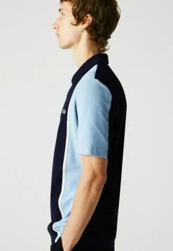 LACOSTE POLO MC - Polo - Bleu Marine Bleu Clair -Lacoste Soldes Magasin 5f3bc94bfa7c489c82892a9ac02a9f00