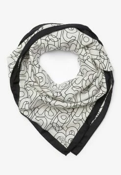 Lacoste Foulard - Blanc / Bleu Marine