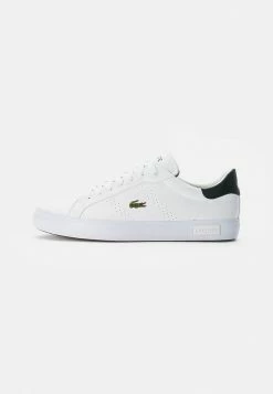 Lacoste POWERCOURT - Baskets Basses - Wht/dk Grn
