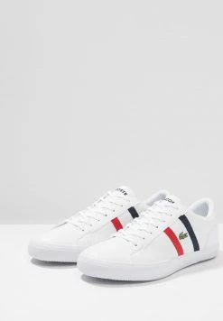Lacoste LEROND - Baskets Basses - White/red/navy -Lacoste Soldes Magasin 663a7553c0664677842b60f2c8ea149e