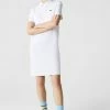 Lacoste Robe En Jersey - Blanc