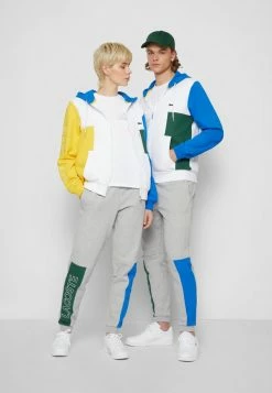 Lacoste UNISEX - Sweat à Capuche Zippé - White/broom/blue Royal/green -Lacoste Soldes Magasin 68d1412b0e454f77a3111f68492bf9b4