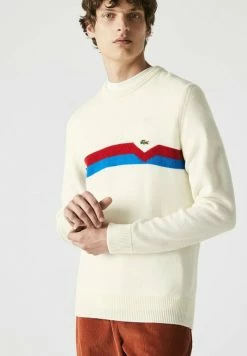 Lacoste Pullover - Blanc / Bleu / Rouge