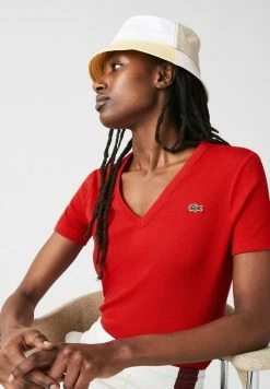 Lacoste T-shirt Basique - Rouge -Lacoste Soldes Magasin 71e6867f466c4343b2f1c82dced8cdf2