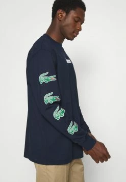 Lacoste T-shirt à Manches Longues - Marine -Lacoste Soldes Magasin 73d244d2cc2a4c10891b4d536408f87b