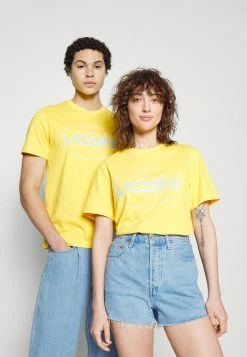 Lacoste EXCLUSIVE UNISEX GUEOE - T-shirt Imprimé - Yellow