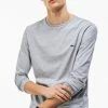 Lacoste TH6712 - T-shirt à Manches Longues - Argent Chine