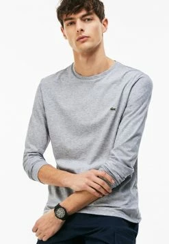 Lacoste TH6712 - T-shirt à Manches Longues - Argent Chine