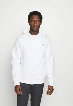 Lacoste Sweat à Capuche Zippé - Blanc