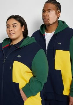 Lacoste PLUS UNISEX - Sweat à Capuche Zippé - Navy Blue/red/green -Lacoste Soldes Magasin 7f65a2c2edc44f35851aac6dac5531a7