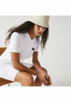 Lacoste Robe En Jersey - Blanc -Lacoste Soldes Magasin 7f7d1948631b4089a72f9b231d96fe1c