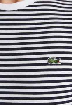 Lacoste T-shirt Basique - White/navy Blue -Lacoste Soldes Magasin 81b8fc1d9ad641db96eadd6003a9bba7