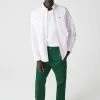 Lacoste LANGE MOUW - Chemise - Blanc/rose Pale