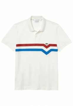 Lacoste SHORT SLEEVE - Polo - Blanc/rouge/bleu -Lacoste Soldes Magasin 8458a53e49cf4a98b1d38365bf5bebeb