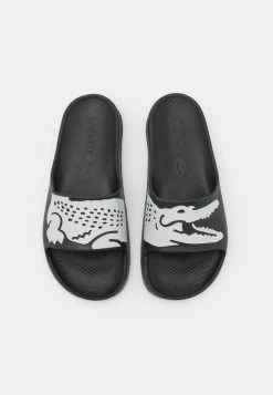 Lacoste CROCO - Mules - Black/white -Lacoste Soldes Magasin 882b6f3b8a66437995fe01b26ef92995