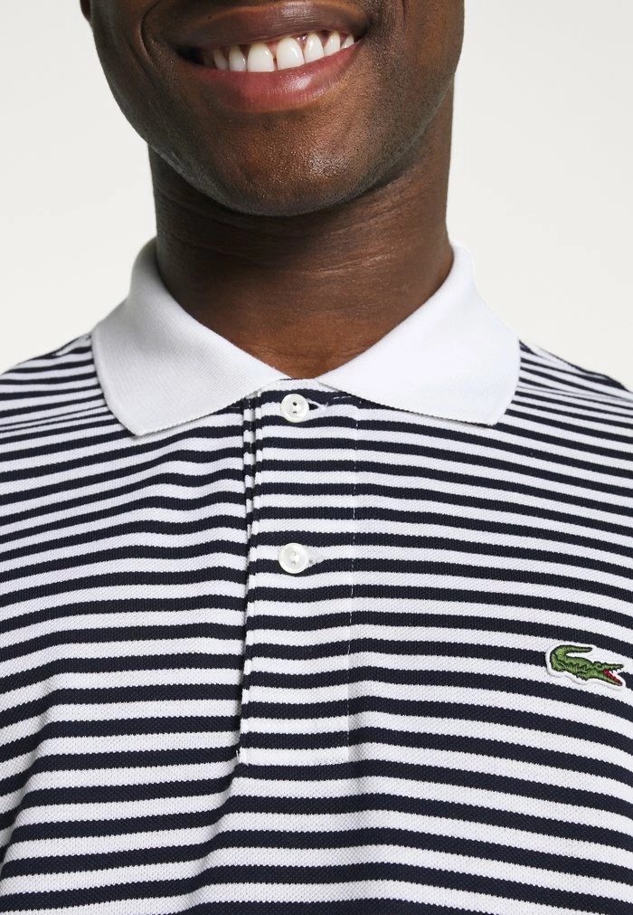 Lacoste Polo - White/navy Blue 7 Lacoste Polo - White/navy Blue – Image 7