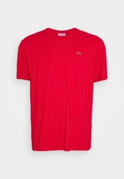Lacoste T-shirt Basique - Rouge -Lacoste Soldes Magasin 8918f3c050734ca19900ad2324d319b0