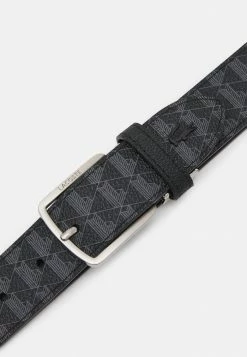 Lacoste Ceinture - Noir Gris -Lacoste Soldes Magasin 89de7bf6c7644000add3a1a99f691ef3
