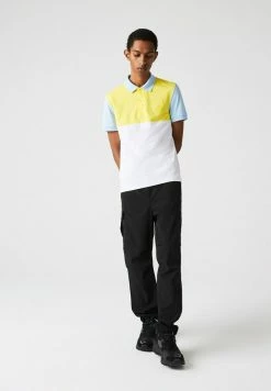 Lacoste Polo - Blanc / Jaune / Bleu Clair