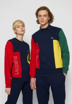 Lacoste UNISEX - Sweatshirt - Navy Blue/red Green Broom
