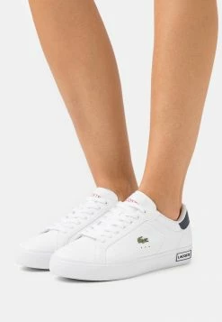 Lacoste POWERCOURT - Baskets Basses - White/navy/red