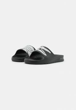 Lacoste CROCO - Mules - Black/white -Lacoste Soldes Magasin 8ef11793c4704848bf16d42262678d6e