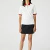 Lacoste KORTE MOUW - Polo - Blanc/blanc/rouge