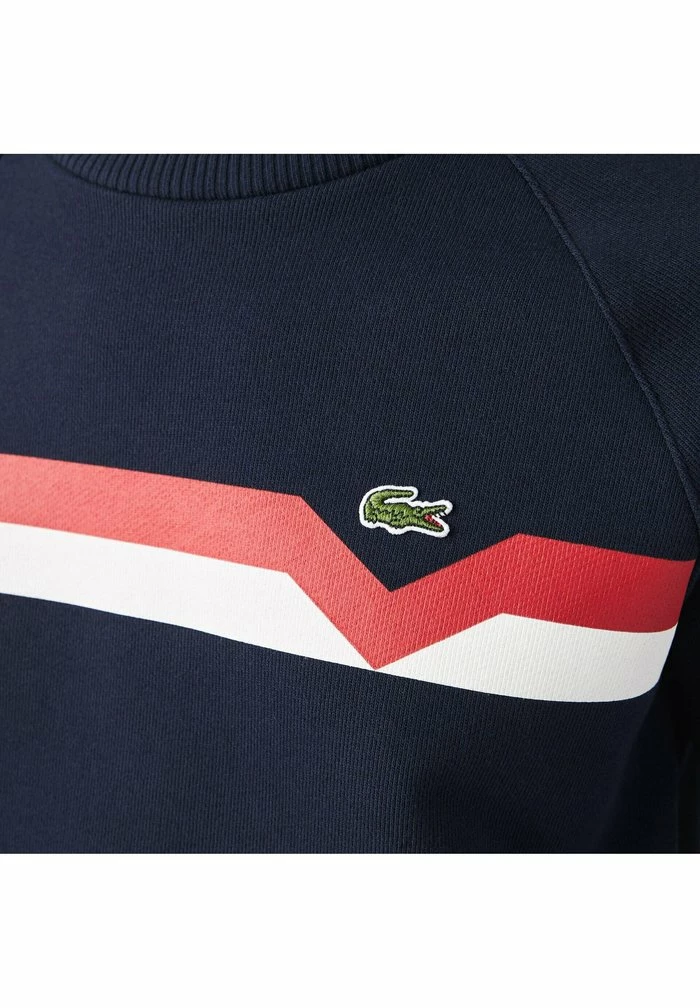 Lacoste Sweatshirt - Bleu Marine Blanc Rouge 5 Lacoste Sweatshirt - Bleu Marine Blanc Rouge – Image 5