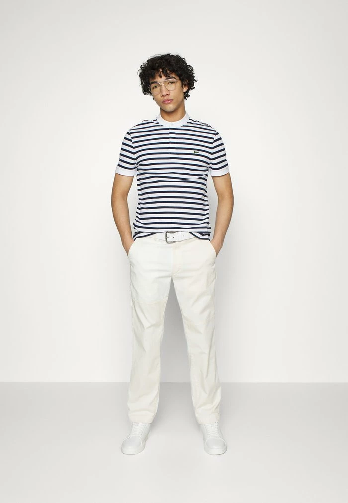 Lacoste T-shirt Imprimé - White/navy Blue 6 Lacoste T-shirt Imprimé - White/navy Blue – Image 6