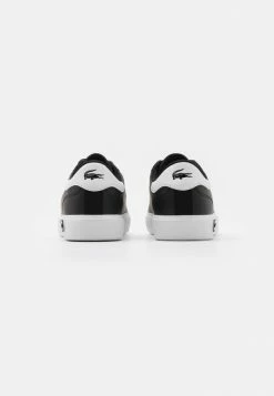 Lacoste POWERCOURT 0721 - Baskets Basses - Black/white -Lacoste Soldes Magasin 9142fefbe8824d439381509ca7aa0a24