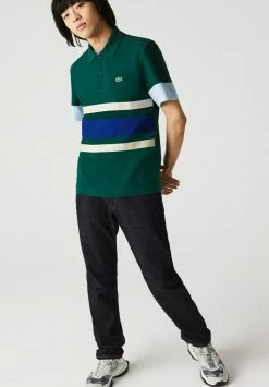 Lacoste HEREN KORTE MOUW - Polo - Vert / Beige / Bleu / Bleu Clair