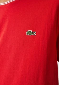 Lacoste T-shirt Basique - Rouge/blanc -Lacoste Soldes Magasin 936811c8bd6949db966433b67d66602a
