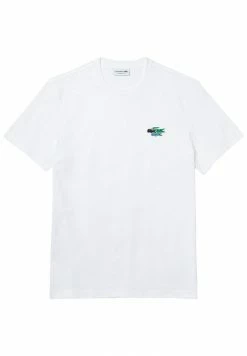 Lacoste T-shirt Basique - Blanc -Lacoste Soldes Magasin 95a52fe444e94269b9afb15b6fda3f1d