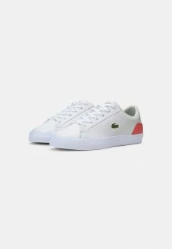 Lacoste LEROND - Baskets Basses - White/dark Pink -Lacoste Soldes Magasin 96ecfa0cbe6b49e6a00639236e6f5d9a